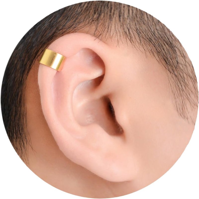 Tornito 4-10 Pairs Stainless Steel Ear Cuff Helix Cartilage Clip On Wrap Earrings Fake Nose Ring Non-Piercing Adjustable - Image 3